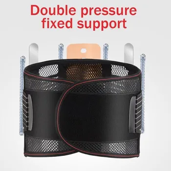 Suport lombar Centura Hernie de Disc Lombara de Protectie cu Bretele Curea Terapia Magnetică ochiurilor de Plasă Respirabil Auto-încălzire Talie Protecție