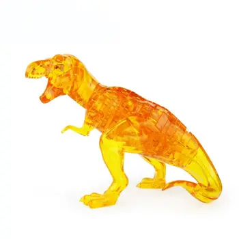 50pcs/set Cristal 3D Puzzle Dinozaur Jigsaw Model Blocuri Joc DIY pentru Copii Jucarii Educative Cadou Q0KB