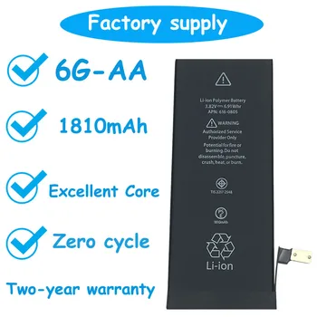 50pcs/lot de Calitate Superioara AA zero ciclu de Baterie pentru iPhone 6 6G 1810mAh 3.7 V acumulator de schimb