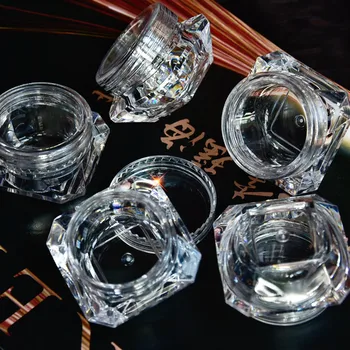10buc/lot 5 ml Flacon Gol de Diamant Clar Acril Recipient Cosmetic sticle Pune Praf de Fulgi Emptry Recipient 5ml Diamant Sticla