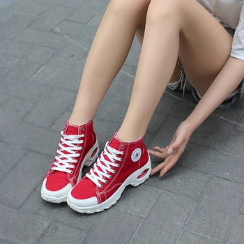 FIERBINTE de Înaltă Calitate Femei Adidași de Moda Breathble Vulcanizat Pantofi pentru Femei Pantofi pentru Femei Dantela-up Pantofi Casual