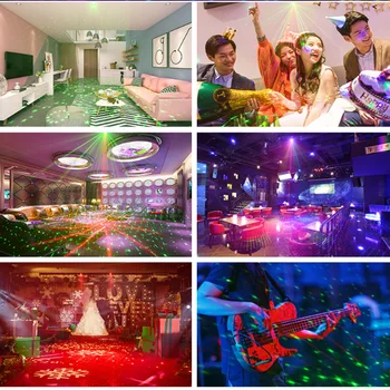 48 Model Plin de Stele Laser Proiector LED Lumini de Scena RGB Sunet Activat DJ Petrecere Disco KTV lumina Reflectoarelor de Unda Laser de Iluminat
