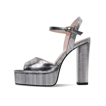 MORAZORA 2020 New sosire sandale cu toc din piele femei de moda sandale de vară platforma pantofi de partid feliuta