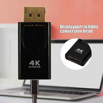 Adaptor Convertor Nu Flicker PBS Shell Negru DP sex Masculin La Feminin Portabil Acasă 4K X 2K High Speed HD Durabil Display Port