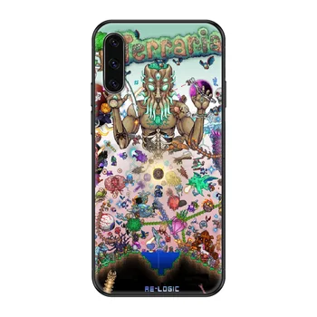Joc Terraria caz de Telefon Pentru Samsung Galaxy a 3 5 8 9 10 20 30 40 50 70 E S Plus 2016 2017 2018 2019 negru pictura hoesjes