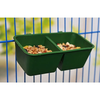 Verde 2 In 1 De Hranire Consumabile Pentru Animale De Companie Pasăre Dual Accesorii De Apă Din Plastic Papagal Bol Alimentar
