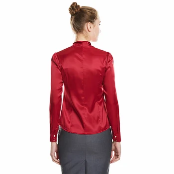 EPacket transport Arc de Design Doamna Formale Cariera Bluze Camasi OL Stil Femei Maneca Lunga Topuri Plus Dimensiune S-4XL