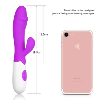 CRDC G Spot Vibrator Rabbit Vibrator pentru Femei Dual Vibration Silicon rezistent la apa Vagin Clitori Masaj Jucarii Sexuale Pentru Femei