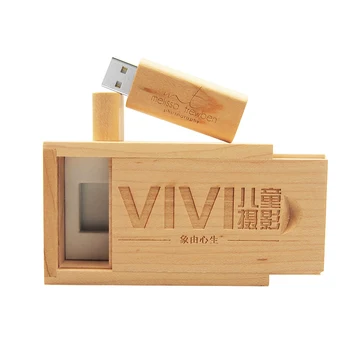 (10BUC gratuit logo-ul)din lemn de Înaltă calitate USB cu cutie unitate flash USB pendrive 4GB16GB 32GB 64GB memorie stick usb cadou creativ