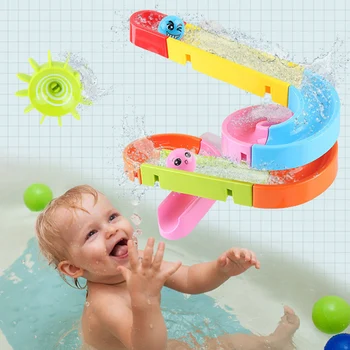 Baie pentru copii Jucării DIY Perete ventuză Marmură Cursa de alergat Baie Cadă de baie Duș Rață Jucărie Jucării de Apă Set Pentru Copii, Băiat, Fată