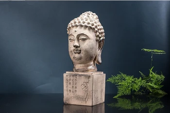 En-gros de Buddha figura # TOP eficace ACASĂ Protecție a familiei Talisman Budismul Retro Ornamentale statuie a lui Buddha-39cm mare