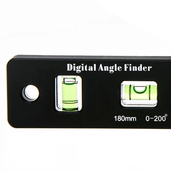 Inclinometer Goniometru Electronice la Nivel de 180mm Raportor Digital Unghi Finder pentru prelucrarea Lemnului Gadget Adâncime de Măsurare