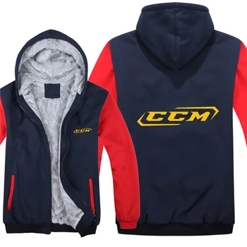 NOUL CCM Logo-ul Hanorace Barbati Strat de Moda Pulover de Lână Căptușeală Jacheta pentru CCM Jachete Hanorac de Iarna se Ingroase Cald Lână de bumbac Zip