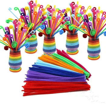 50pcs 30cm Colorate Chenille Tulpini Țevi copii Educative Jucarii Handmade de Craciun Petrecere de Ziua DecorDIY Craft Supplies