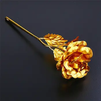 Aur 24K Placate cu Aur Rose de Flori de Valentine ' s Zi, Nunta Cadouri de Ziua de nastere Prietena Cadou 6 Culori Disponibile