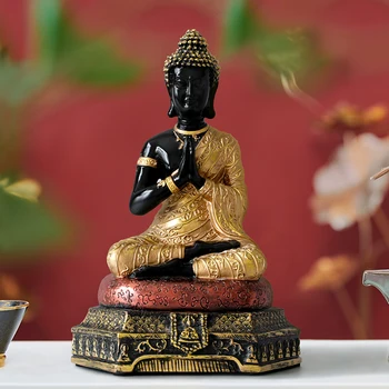 STATUI ALE LUI BUDDHA DIN THAILANDA PENTRU GRADINA OFFICE HOME DECOR ORNAMENT DE BIROU FENGSHUI HINDUS AȘEZAT BUDDHA FIGURINA DECOR