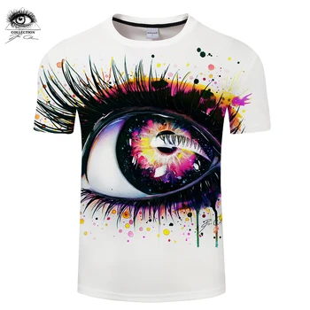 Galaxy Ochi de Pixie rece Arta 3D T shirt Barbati T-shirt-uri Amuzante Tricouri Imprimate Camisetas Hombre Maneci Scurte TOPURI Teuri ZOOTOP URS