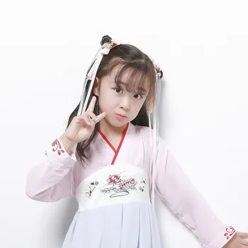 2 buc/lot de Anul Nou Design Floare Ciucuri Agrafe de Par Chineză Tranditional Agrafe de păr pentru Copii Accesorii de Par Fata