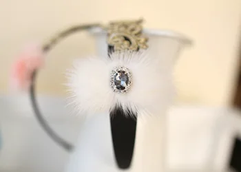Coreea De Iarna Accesorii De Par Dantelă De Lux Lână Pearl Diamant Coroană De Flori Banda De Păr Banda De Păr Arc Princess 4