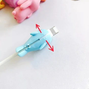 1buc Animale Drăguț Cablu Protector Cablu de Sârmă de desen Animat de Protecție Mini Capac de Silicon Cablu de Încărcare Bobinator Pentru Iphone Încărcător Cablu