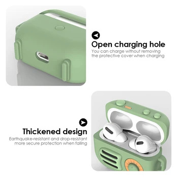Radio Cască Silicon Cover Pentru Apple Airpods Pro Impermeabil Eraphone Caz De Protecție Pentru AirPods Pro Încărcare Cutie Accesorii