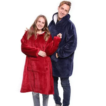 Comfy TV Pătură Tricou Solid Cald cu Gluga Pătură Adulți și Copii Fleece Ponderat Pături pentru Paturi de Călătorie