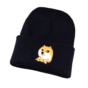 Anime doge Tricotate pălărie Cosplay palarie Unisex Imprimare Adult Casual Bumbac pălărie adolescenți iarna Tricotate Capac