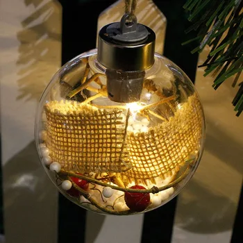 8cm Romantic Decoratiuni de Craciun, Bile Transparente din PVC Pentru Casa Luminoasa stea Agățat Ornamente Pom de Crăciun Mingea