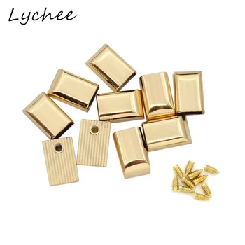 Lychee 10buc Culoare de Aur Croitor Metal End Sfaturi Pentru Ambarcațiuni de Cusut Femei Geantă de mână Pungă cu Fermoar DIY Accesorii de Cusut