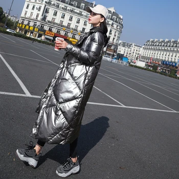 Noi 2019 Rață Jos Jacheta Femei Îmbrăcăminte de Iarnă Paltoane Femei pantaloni Lungi de Cald Îngroșa Jos puffer jacheta Parka de marcă