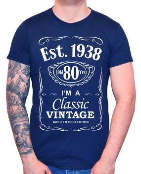 Bărbați de 80 de ani T-Shirt 1938 Epocă Om Optzecea 80 de Ani, Cadou Nou 2019 Moda Lucruri ciudate Barbati Tricou Maneca Scurta