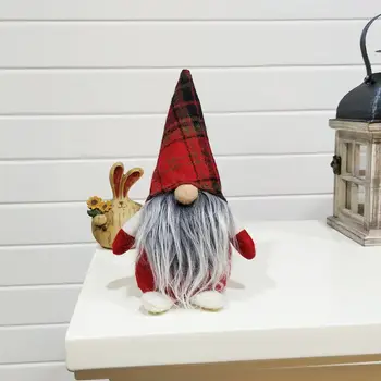 De crăciun lucrate Manual suedez Gnome Papusa Ornamente Grila Pălărie Figurina Casă de Vacanță Partid Decor Copii Xmas Cadou Q1QC