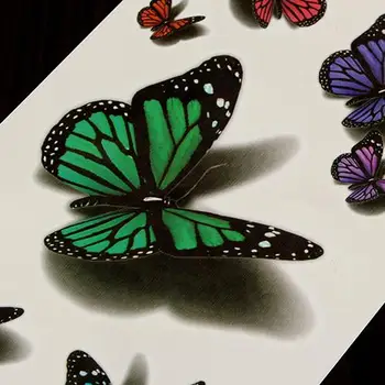 3D Temporară Fluture Colorat Autocolant Tatuaj Body Art Detașabil, rezistent la apa Fierbinte