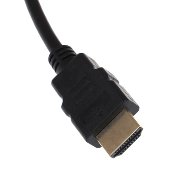 Negru HDMI la VGA adaptor cablu Proiector monitor HD converter cablu