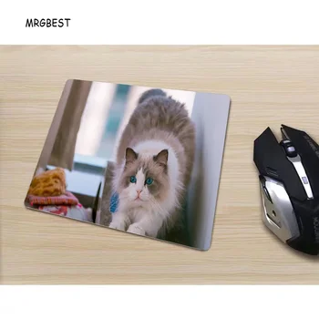 MRG Mouse-pad de Dimensiuni Mici Minunat Pisica Gri Transfer Termic Confortabil Non-alunecare de Cauciuc Mousepad pentru Războiul de Tancuri de Jocuri de noroc