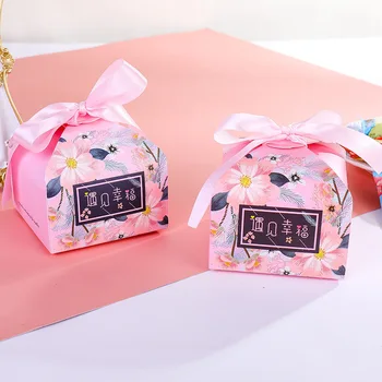Europene se căsătorească cu hârtie de ambalaj de flori cutie de bomboane cookie-uri Ferrero cutie de Favoruri de Nunta Petrecere de ziua Consumabile подарочная коробка