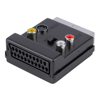 20 Pini SCART Male la 3 RCA de sex Feminin S-Video Audio-Video Cablu Adaptor Conector SCART Plug la 3RCA Mufa S Video AV TV Converter