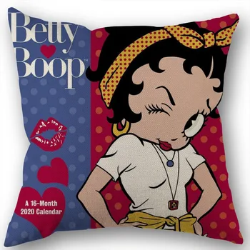 Noi Betty Boop față de Pernă Decorative Nunta Lenjerie de pat din Bumbac Pernă Pentru Acasă Capacul Perna 45X45(Unul Părți)
