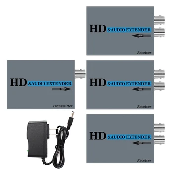 500 m 1080P HD - Transmițător Receptor de Semnale Audio - Adaptor Coaxial Extender