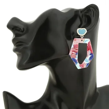 M&G la Modă de Vară Geometrice Colorate Acrilice Cercei pentru Femei Pandantiv Inima Legăna Cercei Moda Bijuterii Accesorii Cadouri
