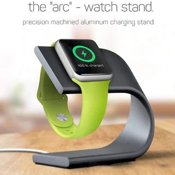 U Tip Ceas Inteligent Suport de Aluminiu Încărcător Kickstand Cradle Suport de Încărcare Stație de Andocare pentru Apple Watch IWatch Gri
