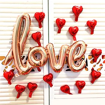 1 buc scrisori de DRAGOSTE Iubitorii de Familie dragoste Romantica Mylar Balon de Folie pentru Valentin Ziua de Logodnă, Petrecere de Nunta de Decorare