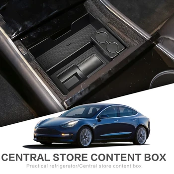 Masina Consola centrala Tava de Control Cotiera Cutie Depozitare Cutie Depozitare Cutie pentru Tesla Model 3 2017-2019
