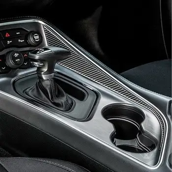 Masina Fibra De Carbon Interior Autocolant Auto Gear Shift Capacul Panoului De Cadru Lateral Benzi Tapiterie Auto De Styling, Accesorii Pentru Dodge Challenger
