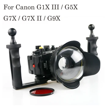 130FT/40M Adâncime de Scufundări Subacvatice Caz Pentru Canon PowerShot G1X Mark II III G7X II G5X G9X aparat de Fotografiat Impermeabil Capac Carcasa Cutie