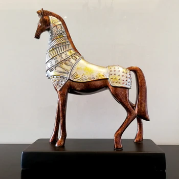 American Rășină cal Figurine Living, Ornament Mobilier Acasă Decorare Meserii de Birou Accesorii de Cafea Cadou de Nunta