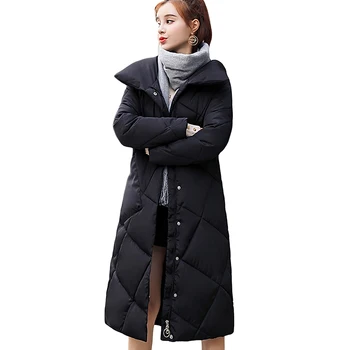 Iarna Căptușit Bumbac Jachete Largi De Moda Cald Timp În Jos Bumbac Paltoane Femei Îmbrăcăminte De Iarnă Femei Plus Dimensiune Parka 1223
