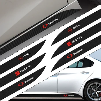 2 buc Masina Noua Parte Fusta Talie Banda din Fibra de Carbon Decorare Autocolant Pentru Tesla Model 3 model S model X model Y Accesorii Auto