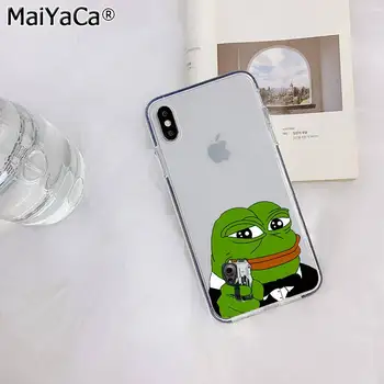 MaiYaCa Trist Broasca pepe meme Telefon Caz pentru iphone SE 2020 11 pro XS MAX 8 7 6 6S Plus X 5 5S SE XR acoperi