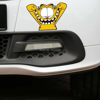 10 x Amuzant, Creativ, Drăguț Auto Styling Garfield Grimasă Decoratiuni Masina Tot Corpul Autocolante, Decal Vinil